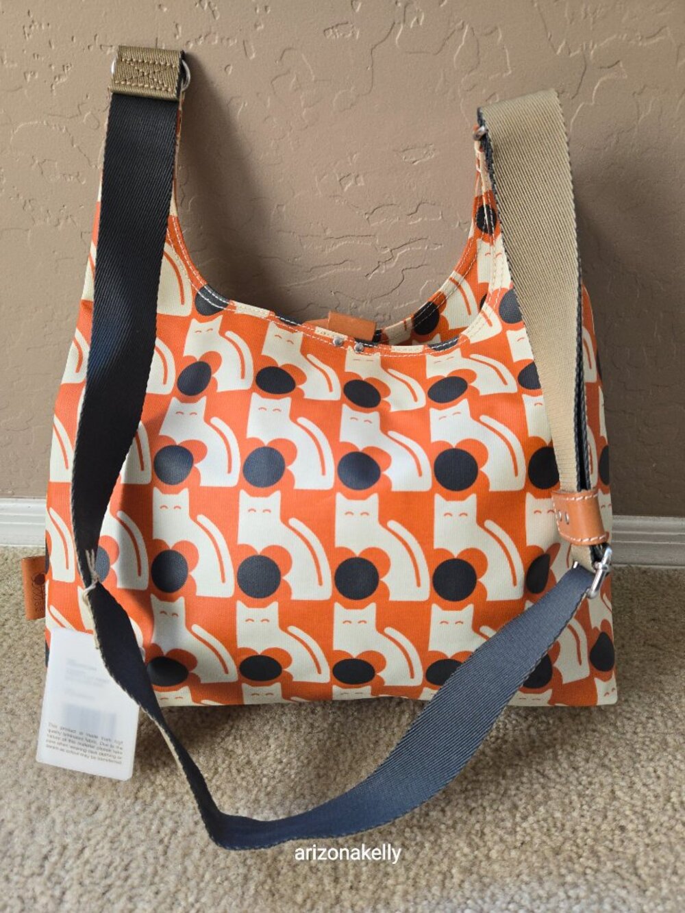 RARE COVETED Poppy Cat Orla Sling Crossbody Bag Persimmon Mid-Cent Design - Picture 5 of 17